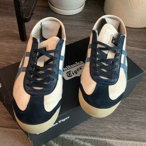 Onitsuka Tiger by Asics White and Navy Sneakers